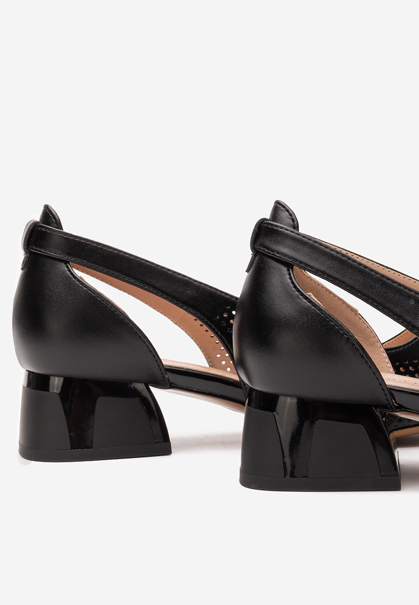 Chaussures à petit talon noirs Rehise