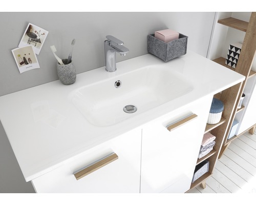 Pelipal Quickset 923 wastafelmeubel, 101 x 46 cm, glanzend wit, 980.761108