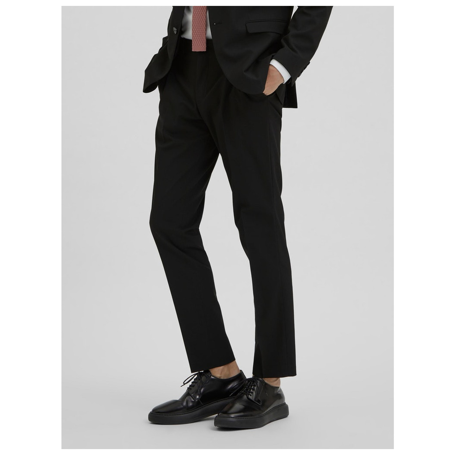 selected SLHSLIM-MYLOLOGAN BLACK TROUS