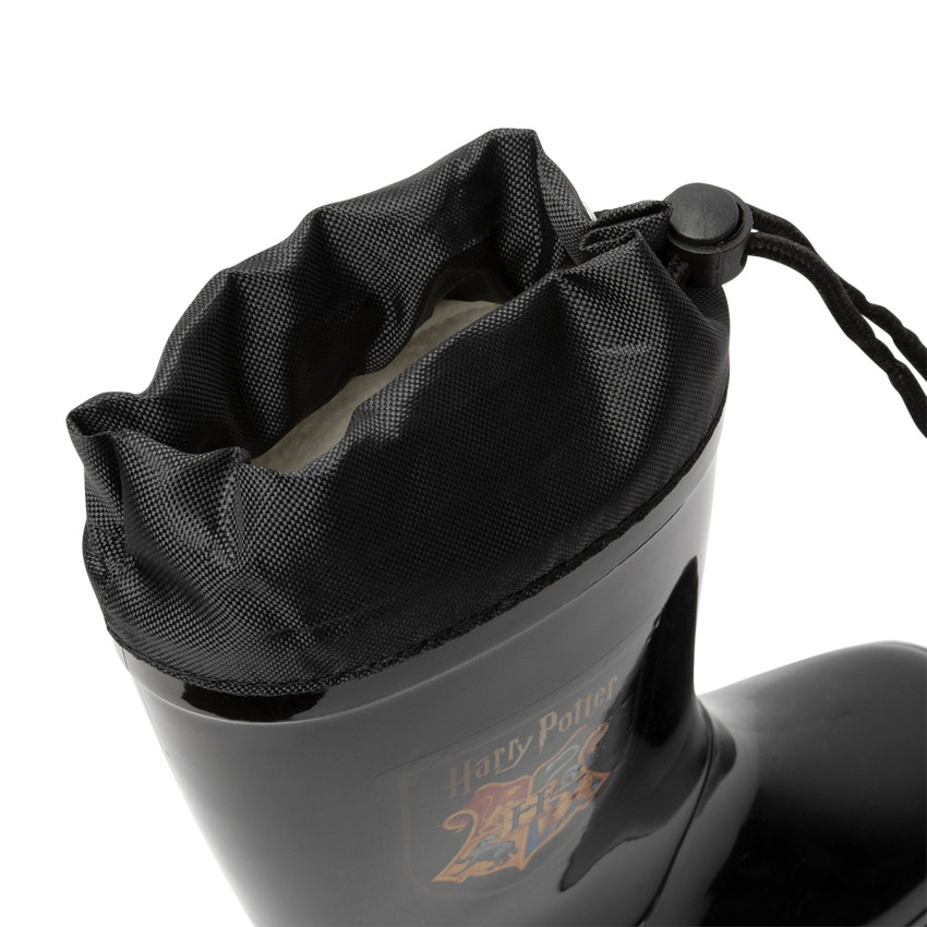 Bottes de pluie noires print logo Harry Potter pour enfant garçon
