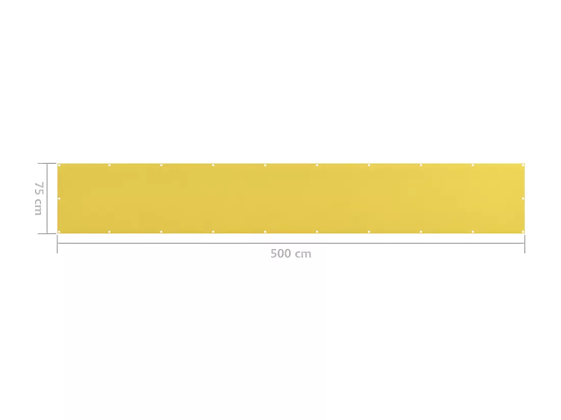 Écran de balcon Jaune 75x500 cm PEHD