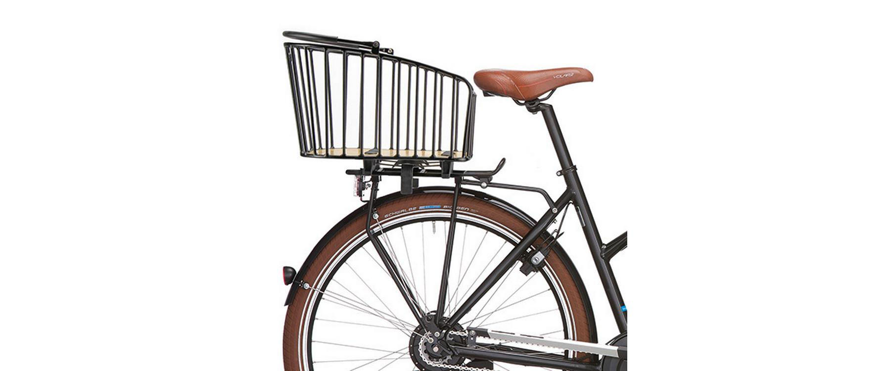 Velokorb Alumino GT KorbKlip Schwarz<br>Aluminium Fahrradkorb mit Tragegriff