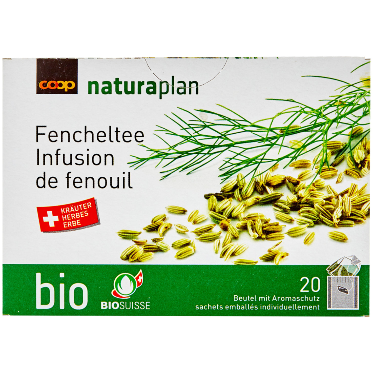 Schweizer Bio Fencheltee 20 Beutel