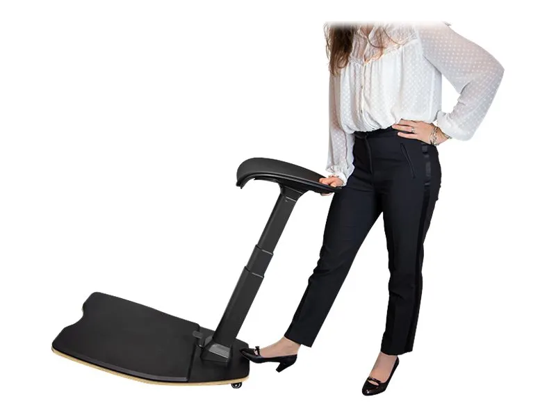 DELTACO Office Premium - Læretaburet - ergonomisk - kurvet kant - polyurethanskum - sort