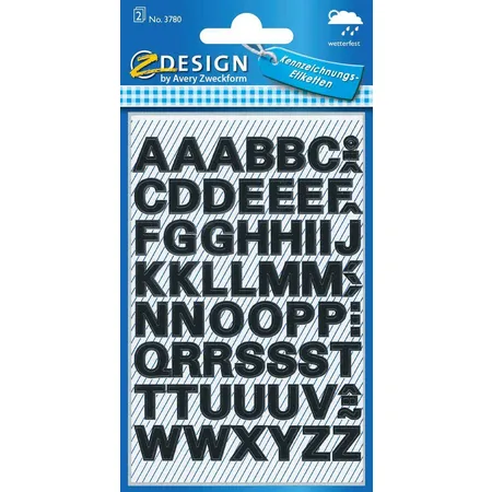 Avery Zweckform 3780, Buchstaben Etiketten, Buchstaben A-Z, 130 Aufkleber