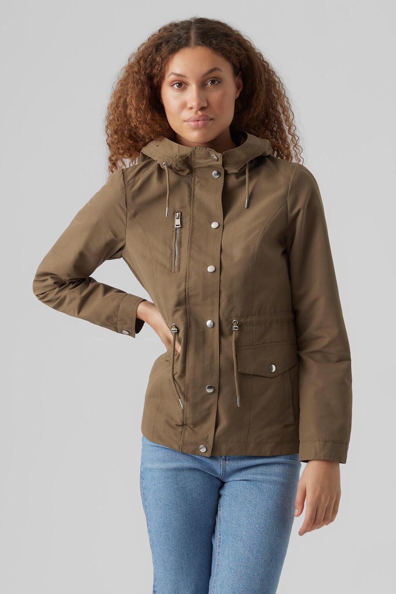 Parka com capuz - Verde