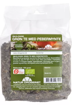 Natur-Drogeriet Grøn the med pebermynte Ø - 100 gr.