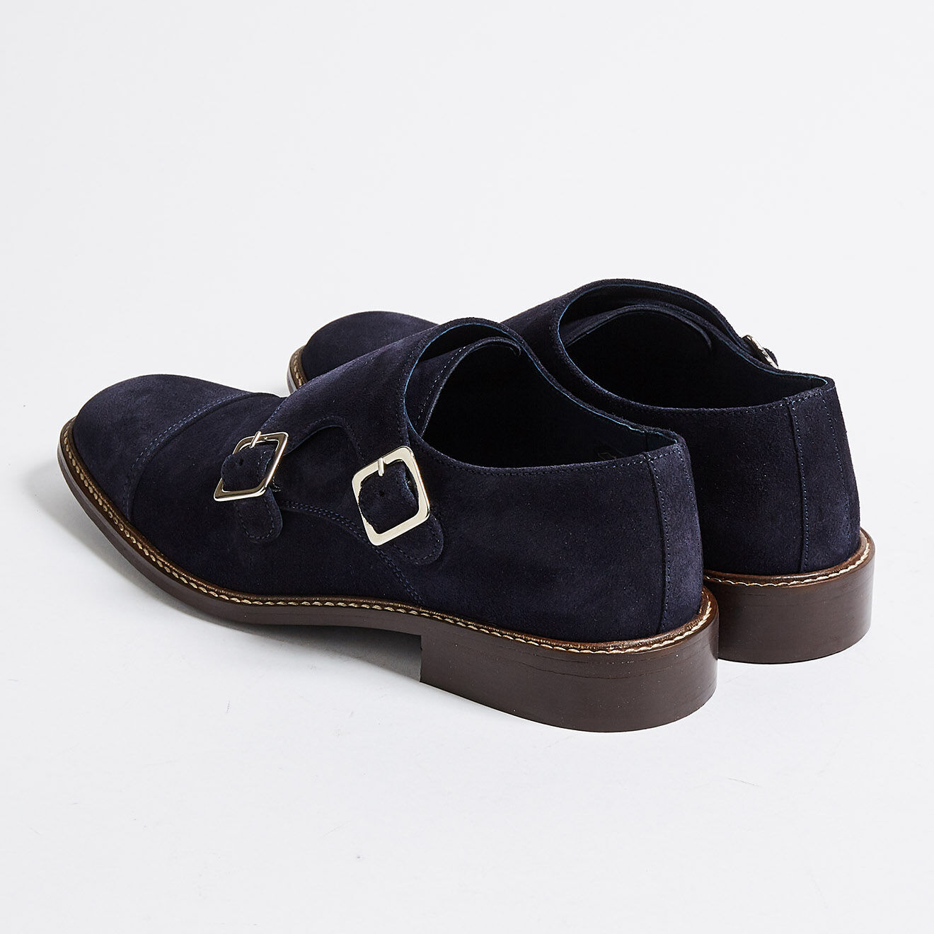 Klom Monks Guillaume en Velours de Cuir Guillaume marine