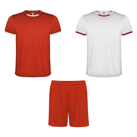 Conjunto de corrida com 2 camisetas e 1 calça.