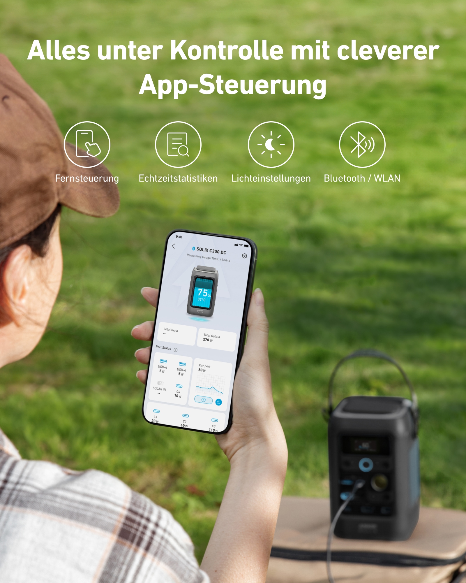 Anker SOLIX C300X DC powerstation met PS60 zonnepaneel