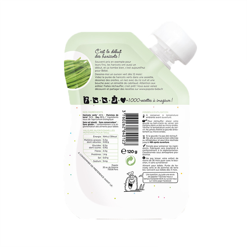 Gourde aux haricots verts bio - 120g