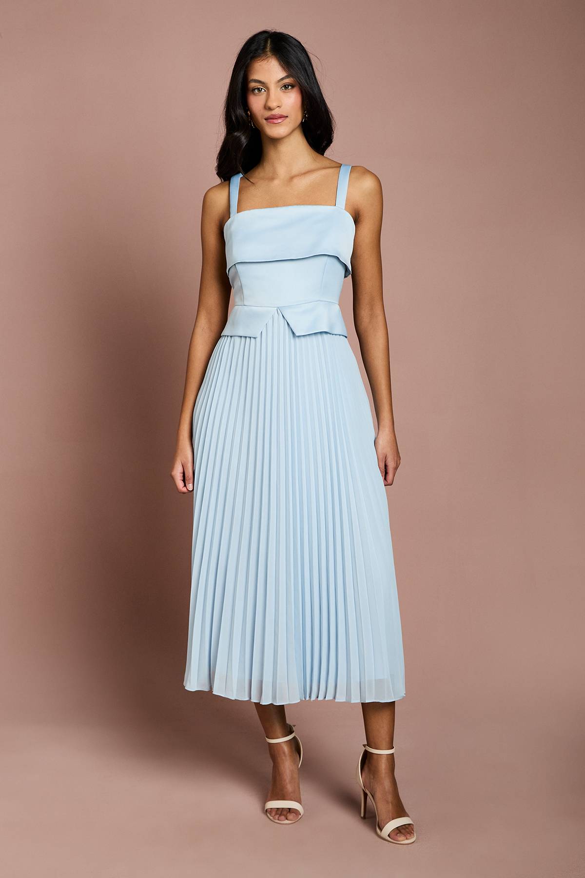 Coast Robe Midi à Encolure Carrée Petite Taille