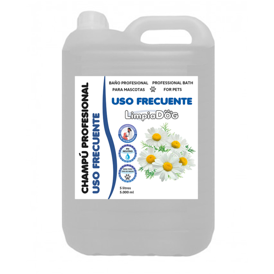 Shampoo LIMPIADOG para cães muito sujos, uso frequente, 5 litros