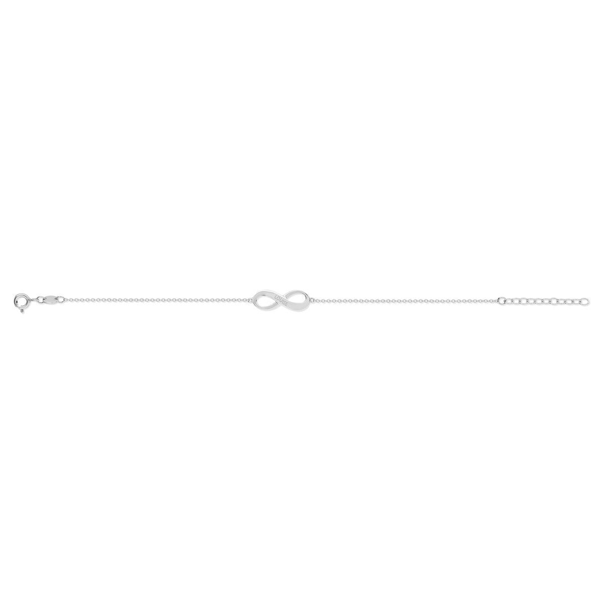 Bracelet argent 925 infini personnalisable 21 cm