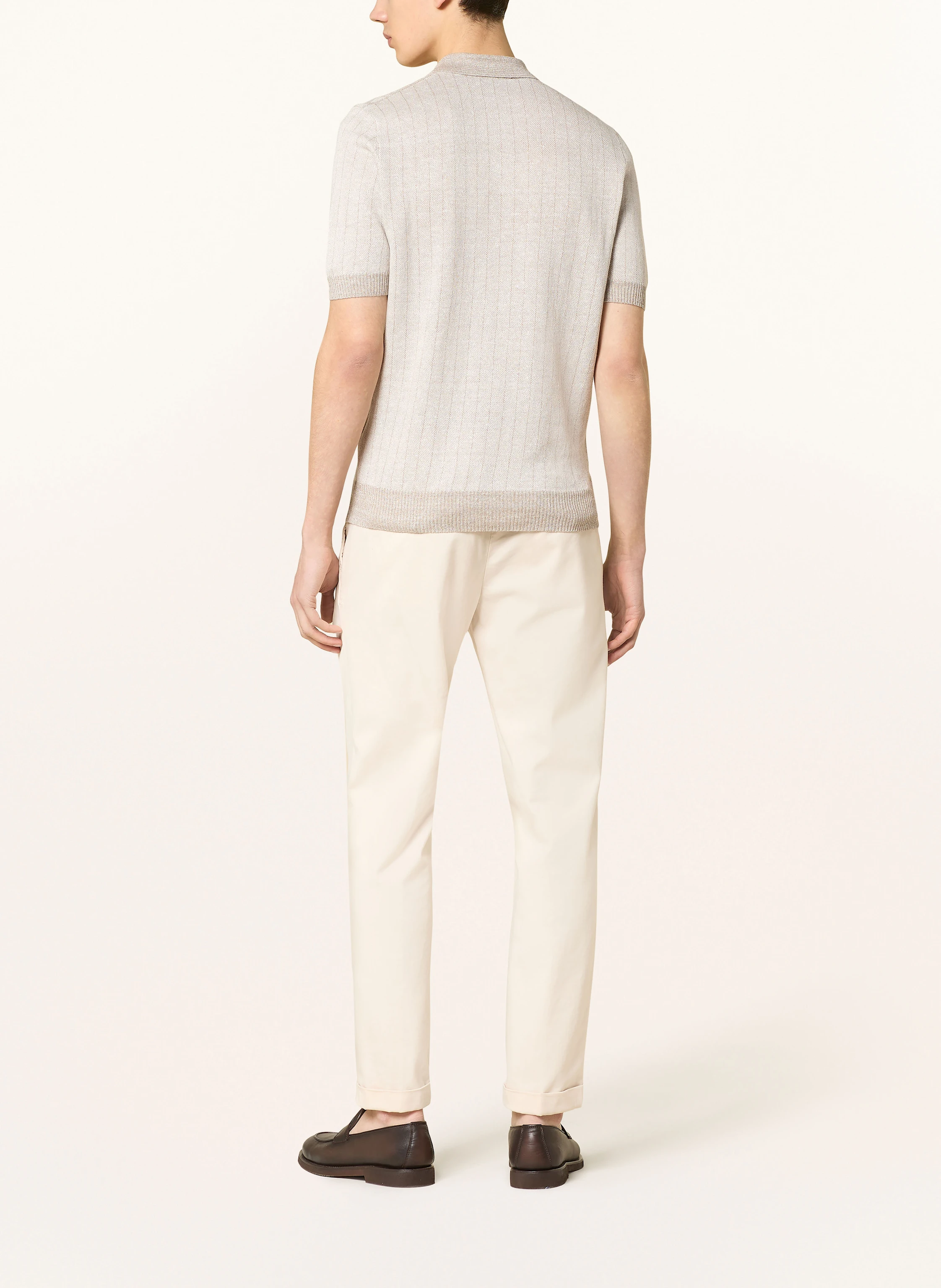 GRAN SASSO Piqué-Poloshirt mit Leinen
