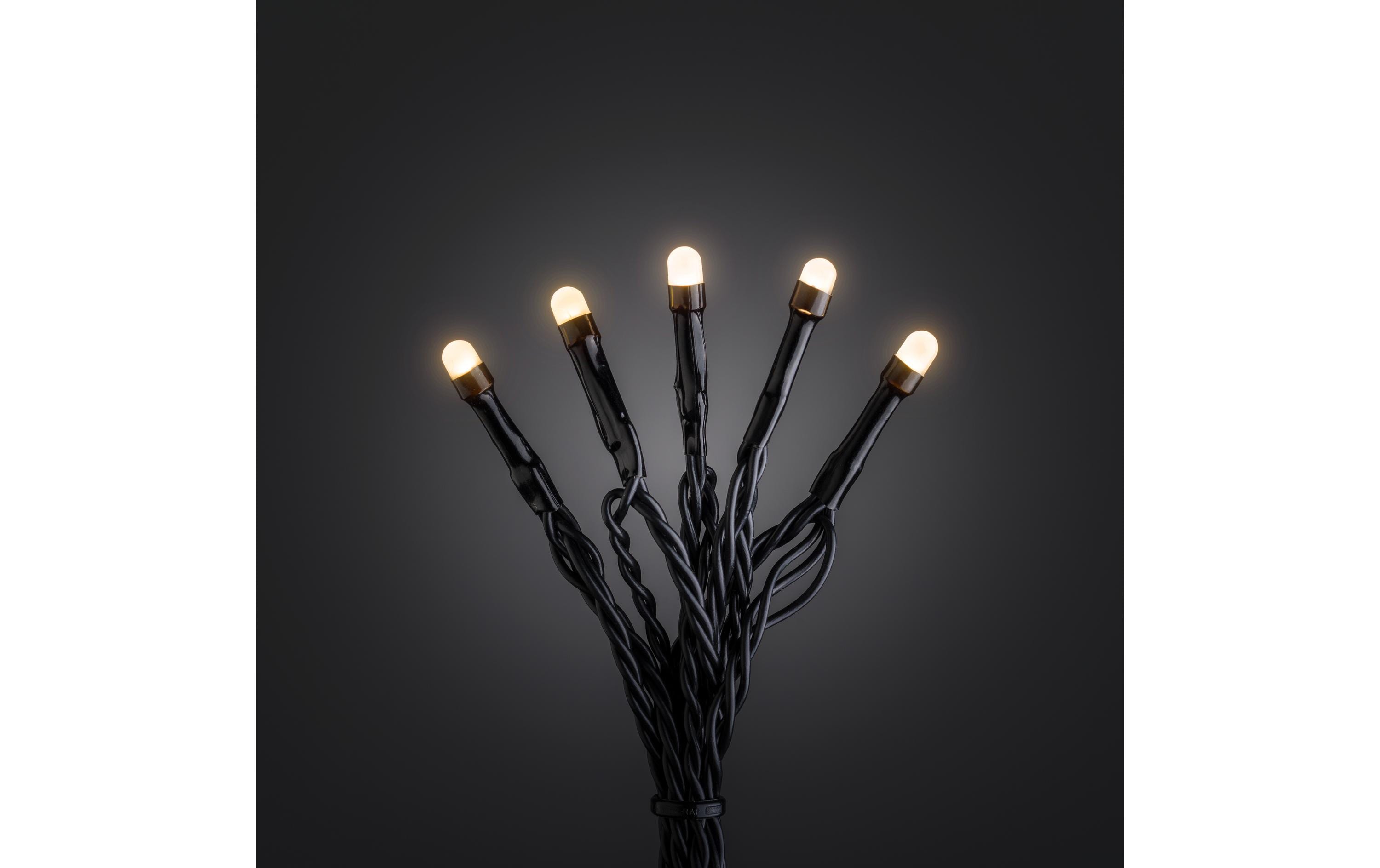 LED-Lichterkette Solar, 200 LEDs, SchwarzLED Solar Lichterkette