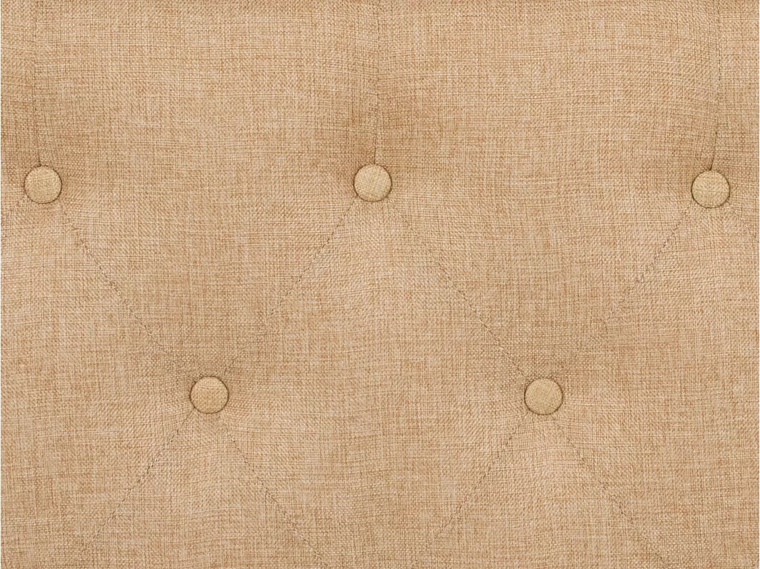 Tête de lit capitonnée 190 cm - Tissu - Beige - MASSIMO