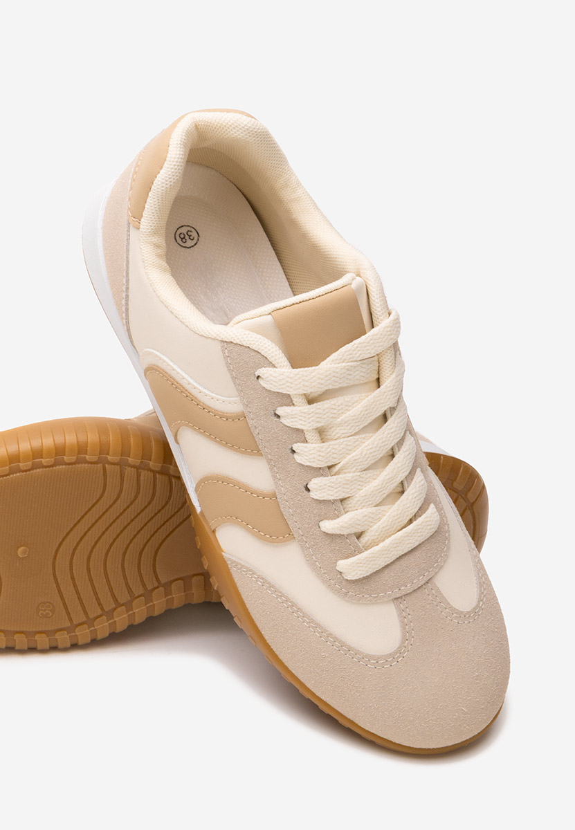 Baskets pour femme beige Donya