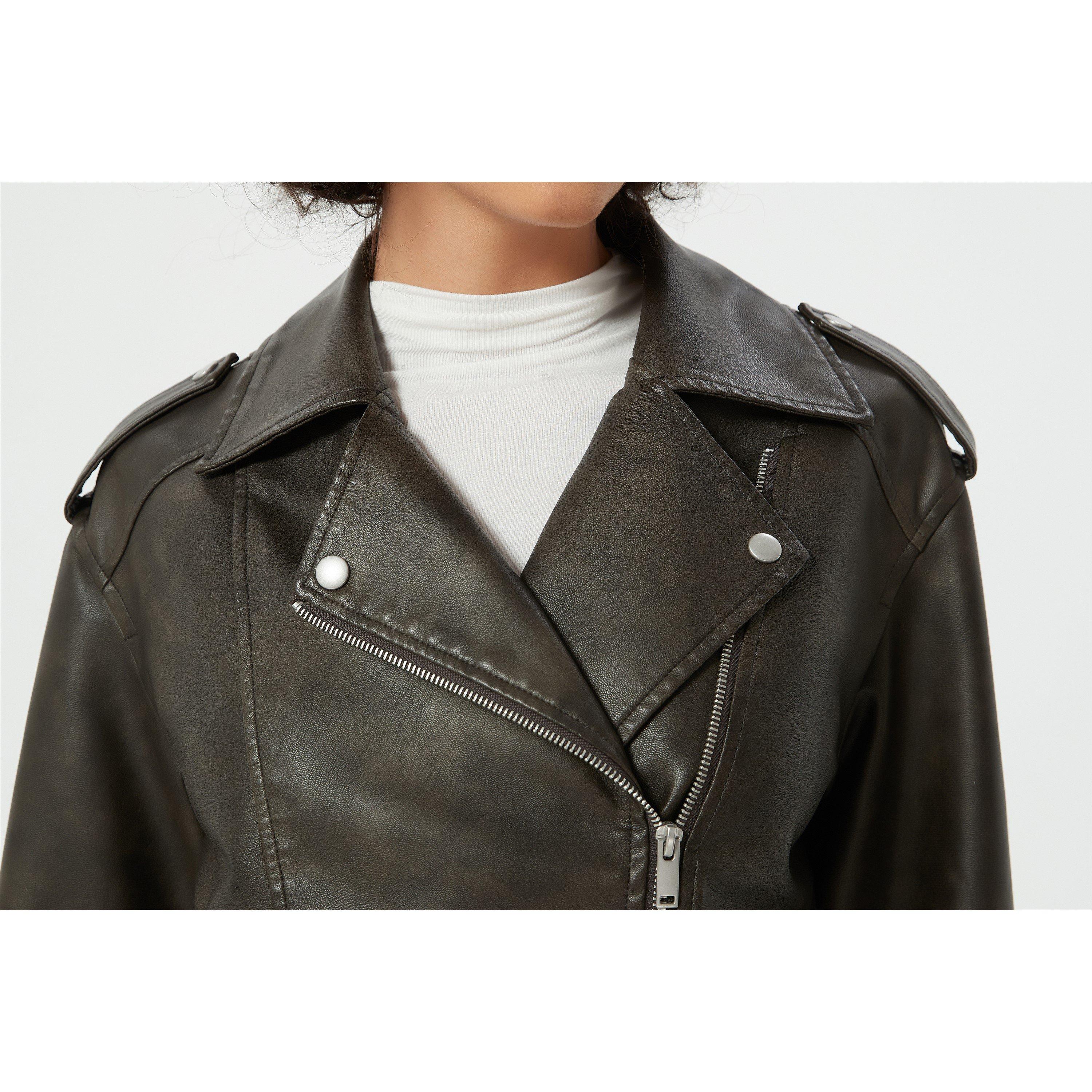 Be You b Distressed Biker Jacket