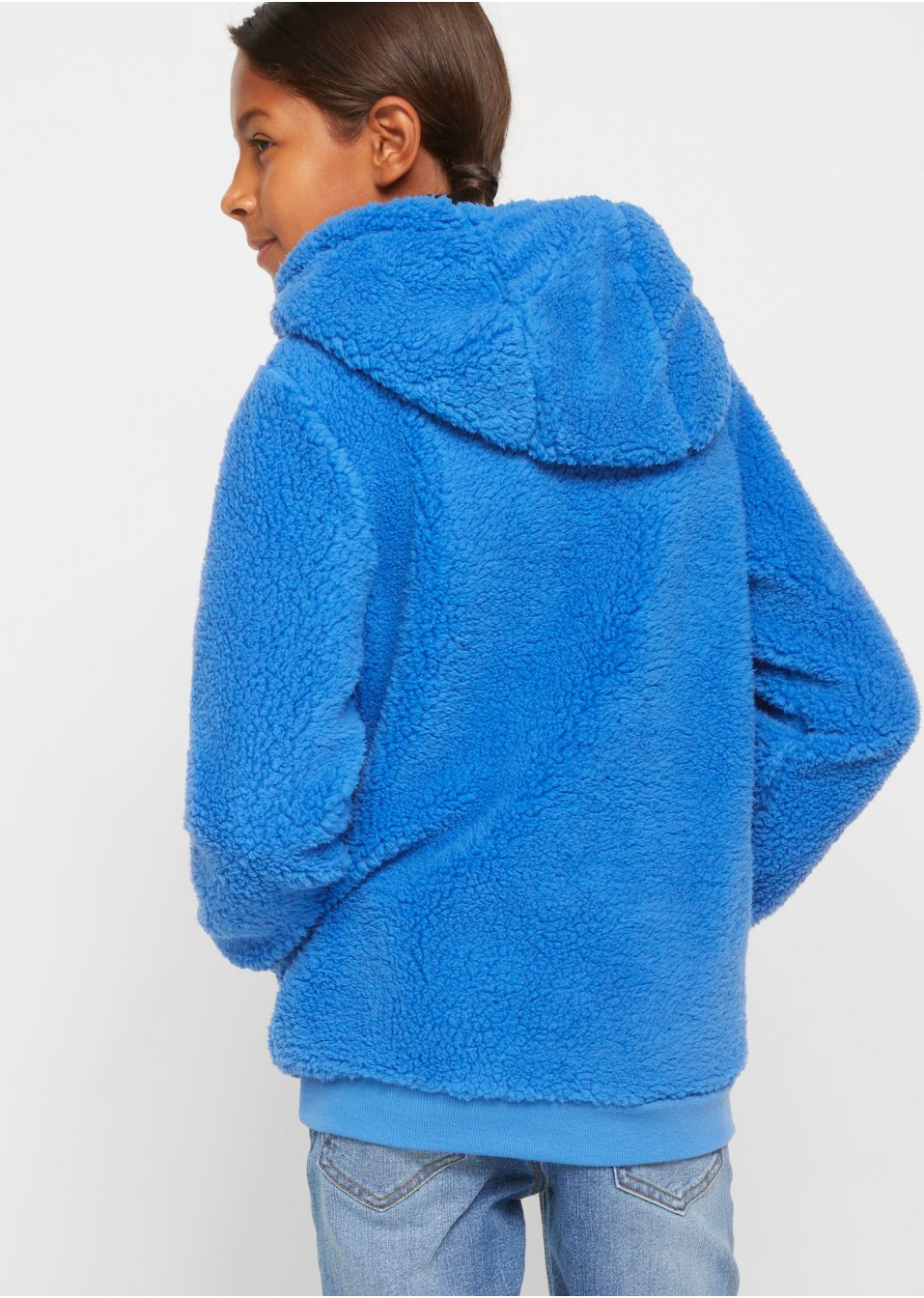 Polaire peluche fille à capuche