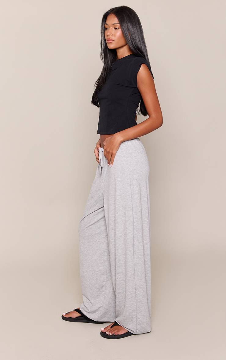 Gris Chiné Pantalon Tall En Jersey À Jambes Bouffantes Avec Chevilles Resserrées