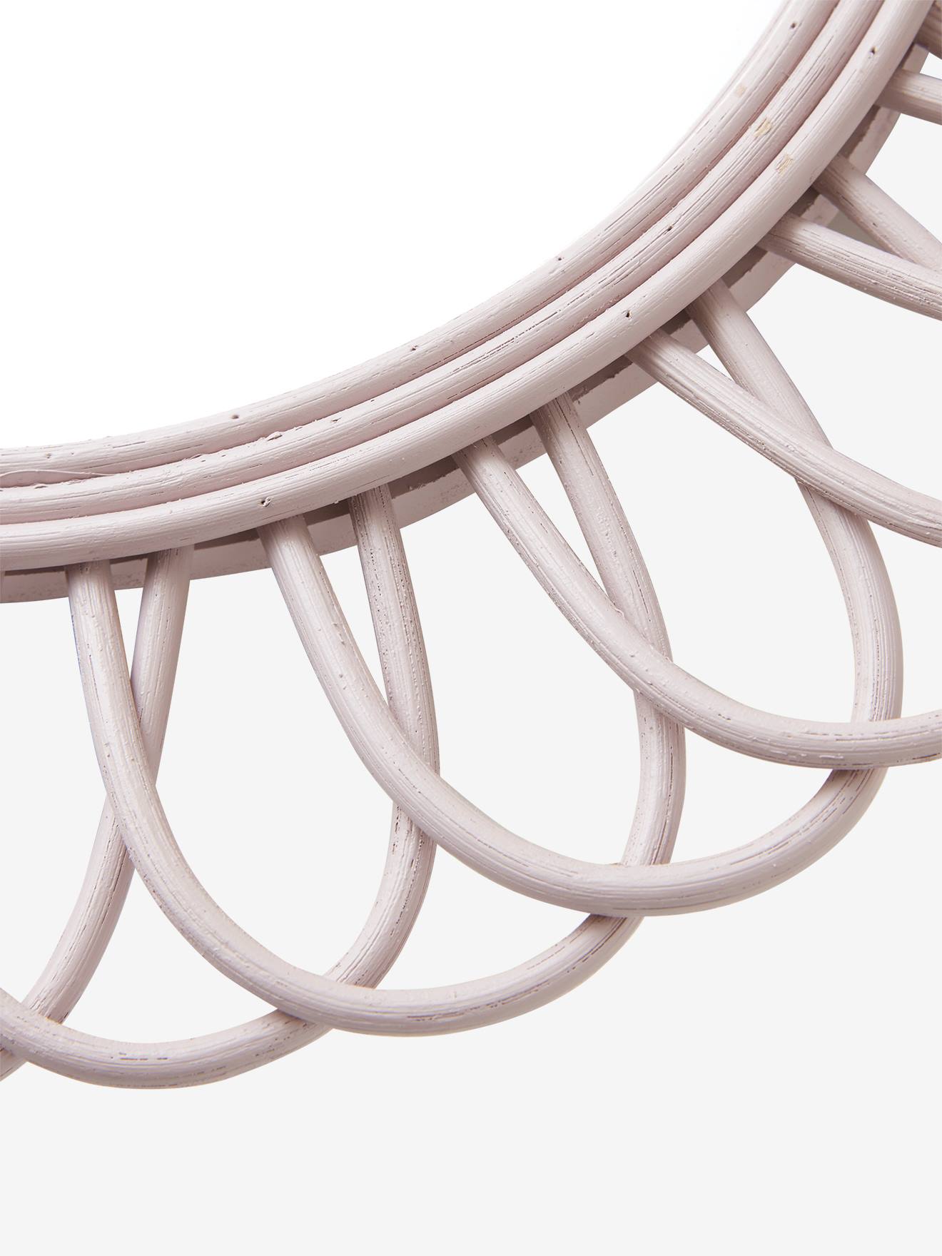Espelho oval de rattan, Sweet Provence, violeta claro, liso