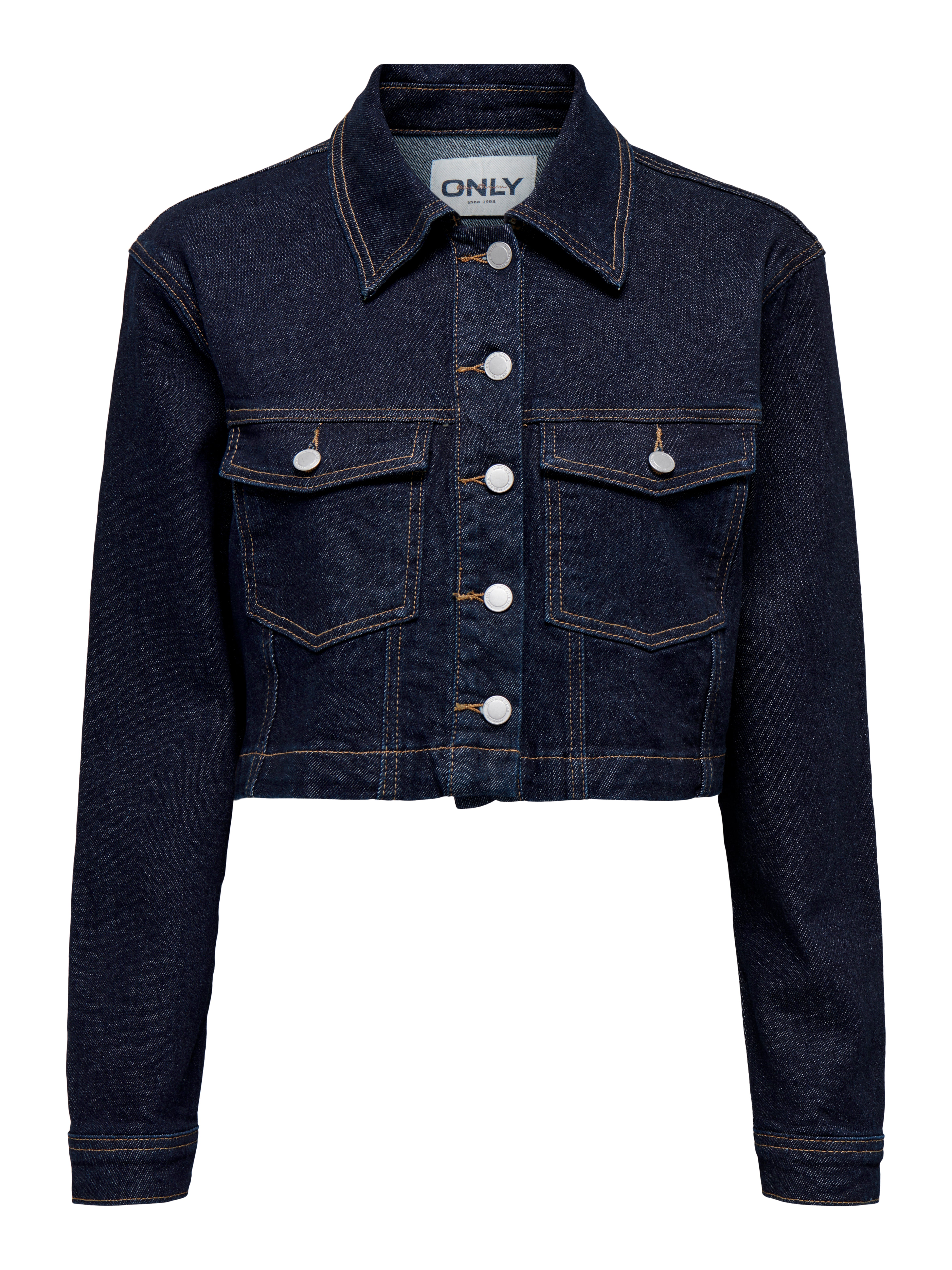 ONLHEATHER Jeansjacke Dark Blue Denim