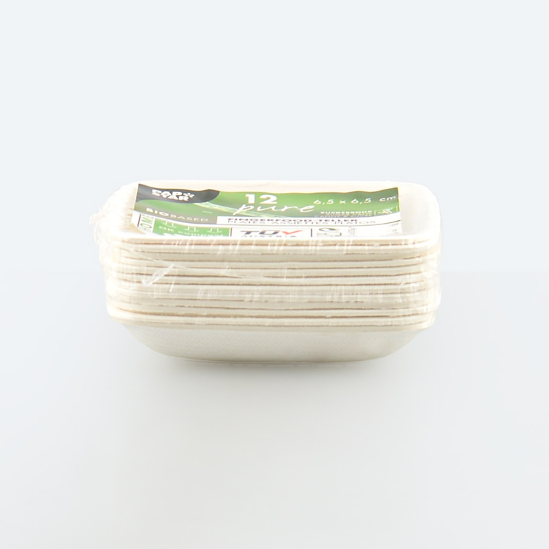 Lot de 12 verrines assiettes blanches