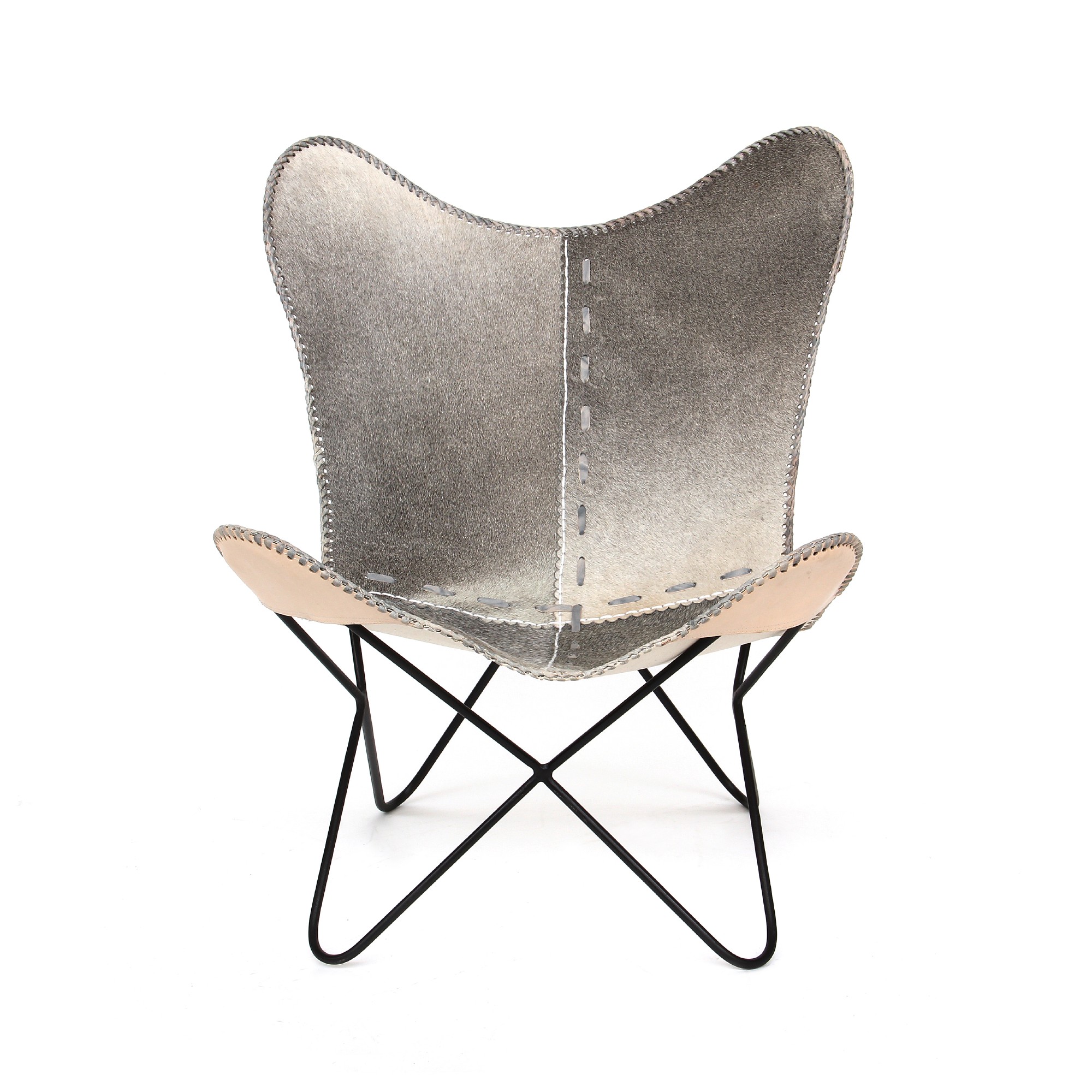 Lounger 'Gary', grau, schwarz, T 70 cm, B 76 cm, H 92 cm von fischer's lagerhaus