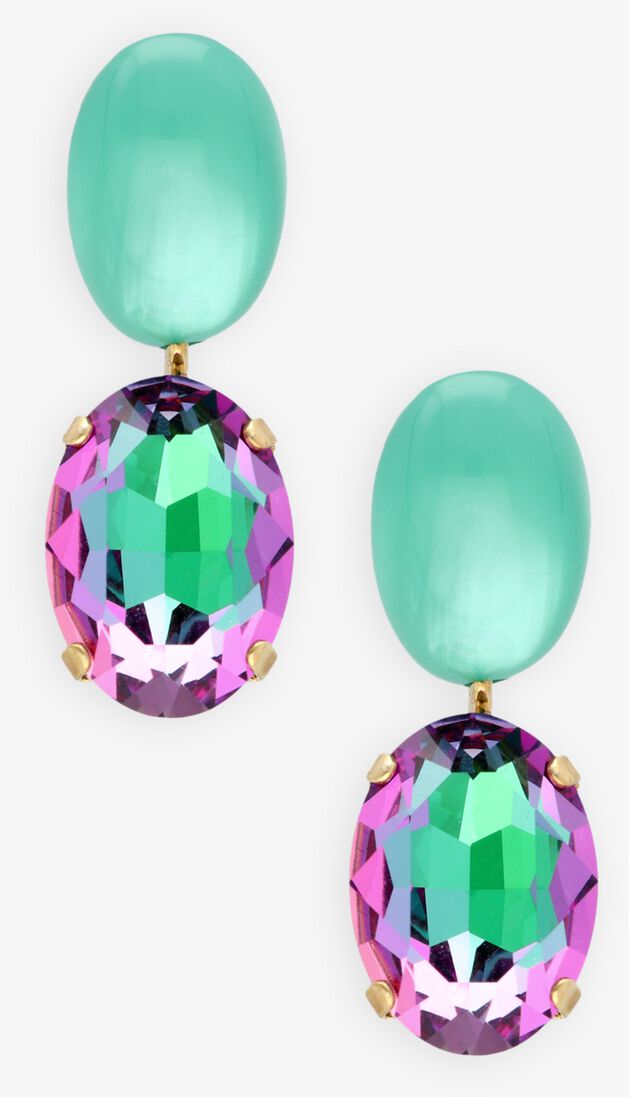 blauwe lott. gioielli sieraad ce sw oval with oval strass pendant m