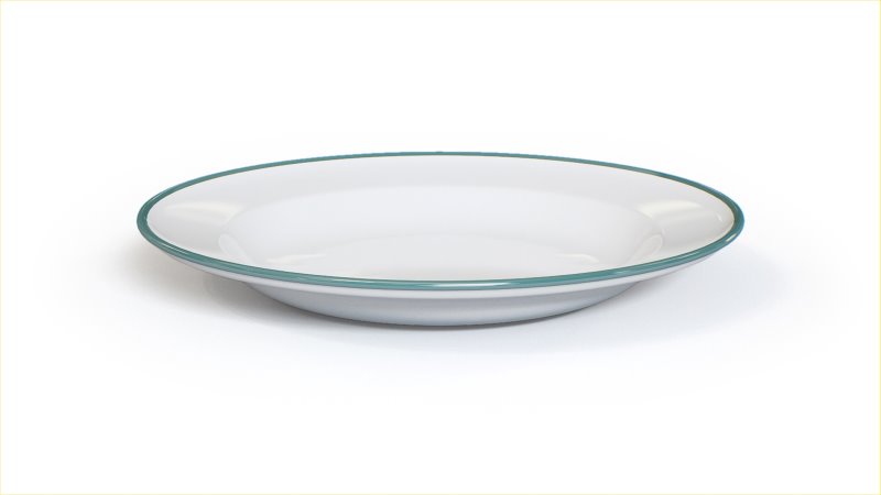 Emaille Teller 26 cm ocean flach