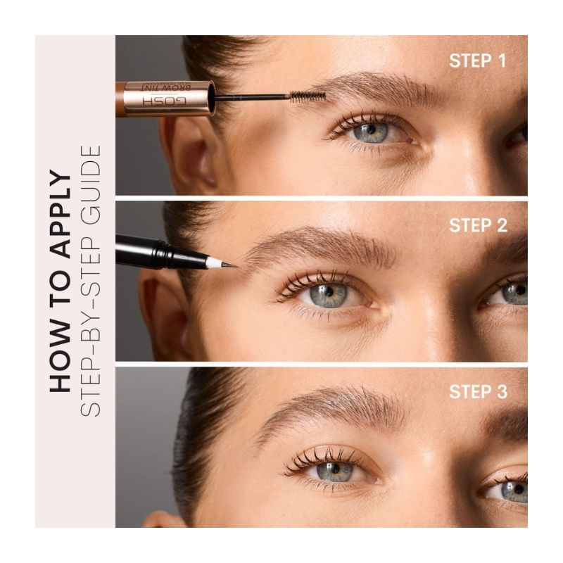 Stylo liner + Gel Teinture Sourcils Semi Permanent Brow Tint 001 Light Brown Gosh 2,9g