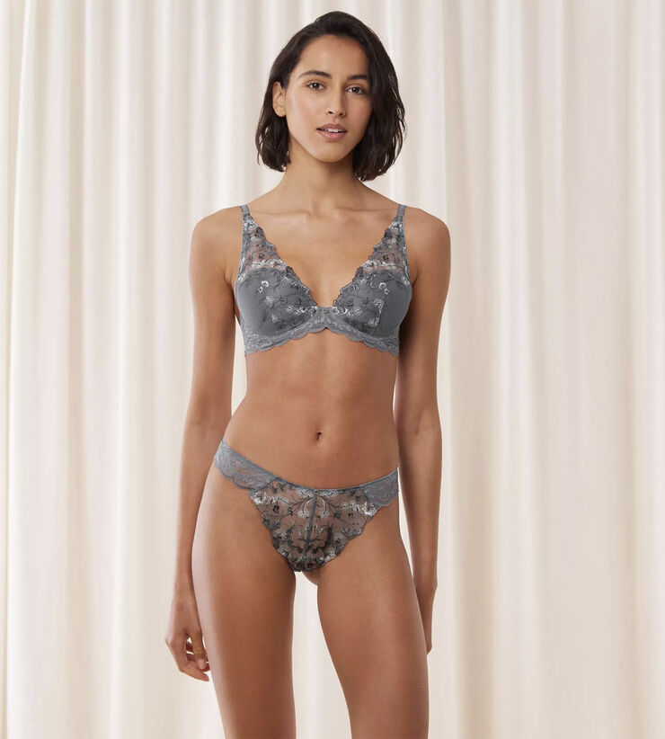 Triumph Sensual Spotlight Highleg Brazilian Pebble grey