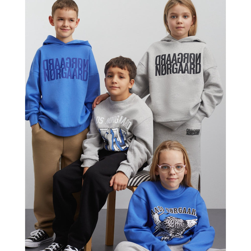 Køb Mads Nørgaard Light Grey Melange Organic Sweat Sonar Sweatshirt