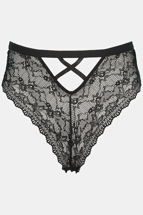 String, High Waist, Zier-Straps und Spitze