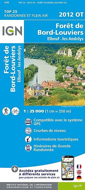 IGN - TOP 25 2012OT FORET BORD LOUVIERS 1 25 000