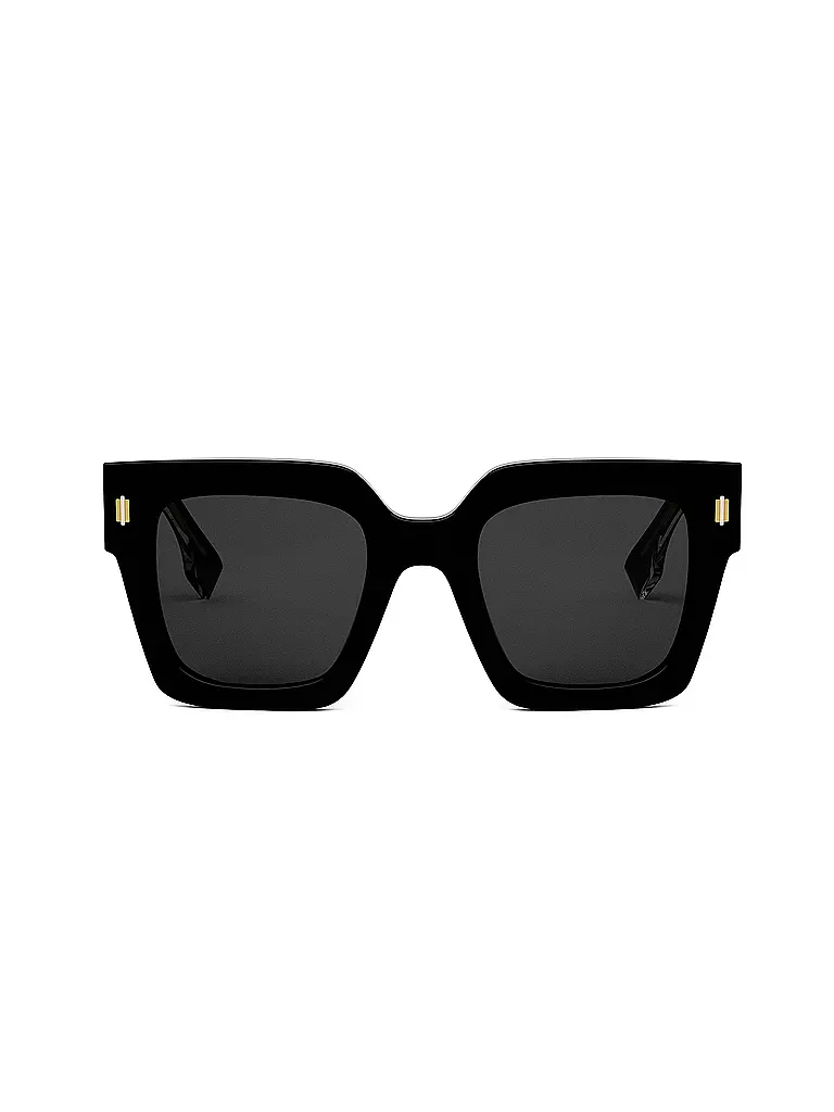 FENDI FENDI Roma schwarze eckige Sonnenbrille schwarz