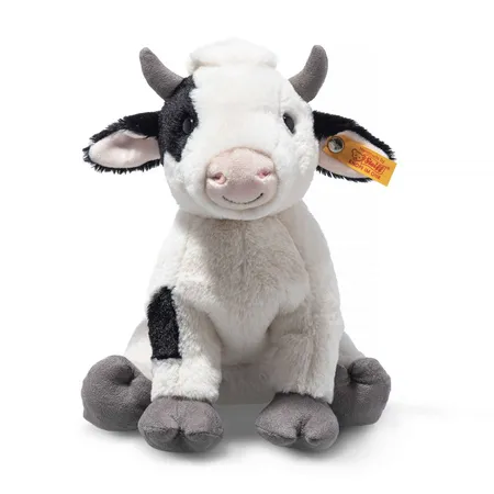 Steiff Cobb Kuh weiß/schwarz sitzend, 24 cm
