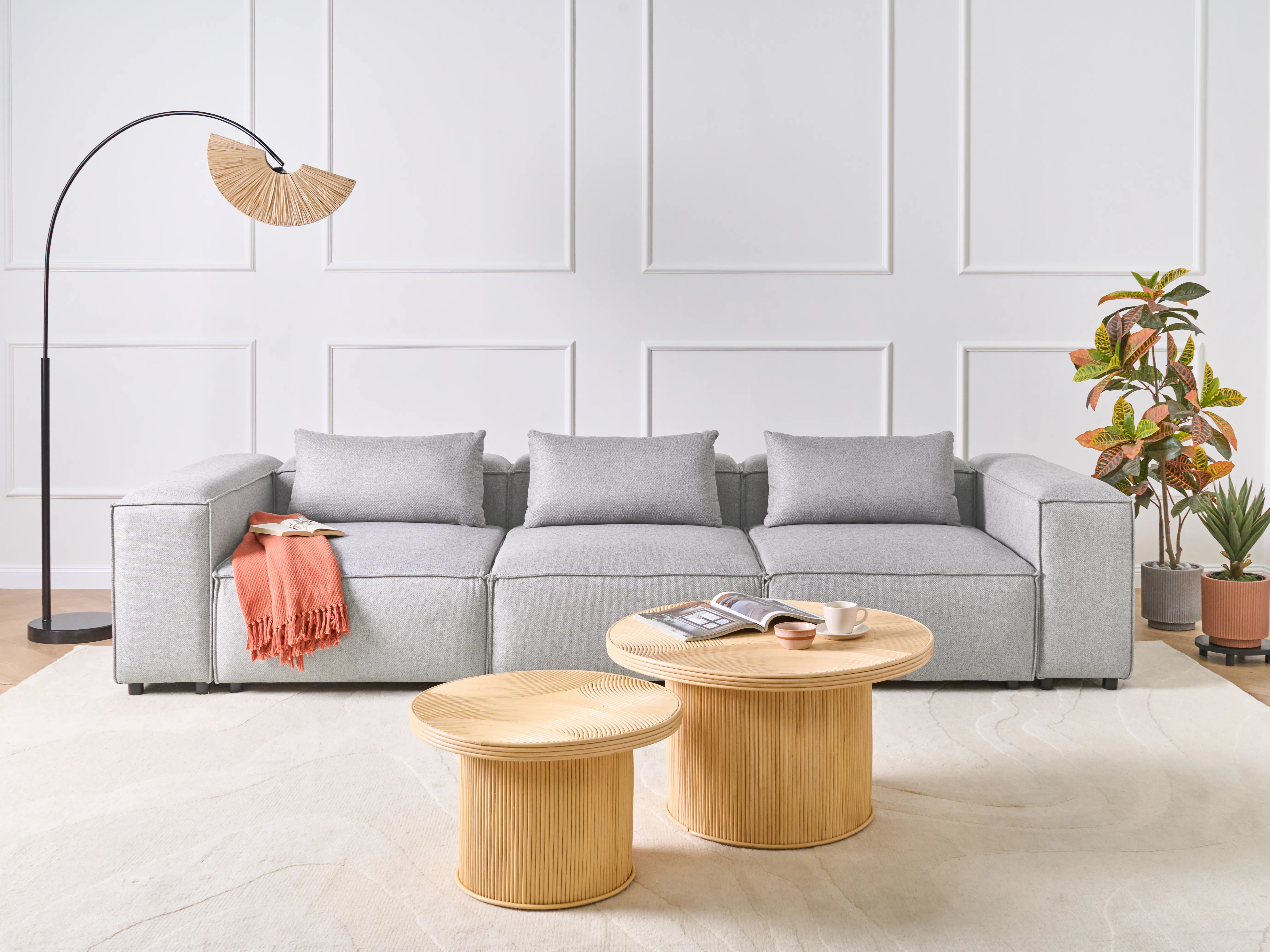 Modulaire bank 3-zits BRANDE Grijs
