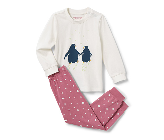 Kinder-Pyjama »Glow in the dark«, rosa