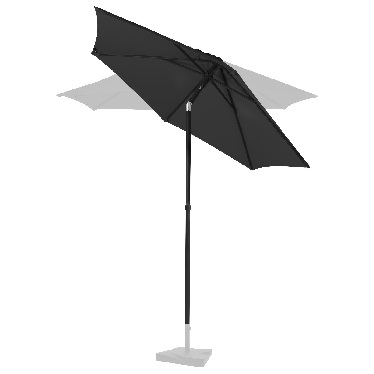 VONROC Torbole Ø 200 cm Premium parasol - Black