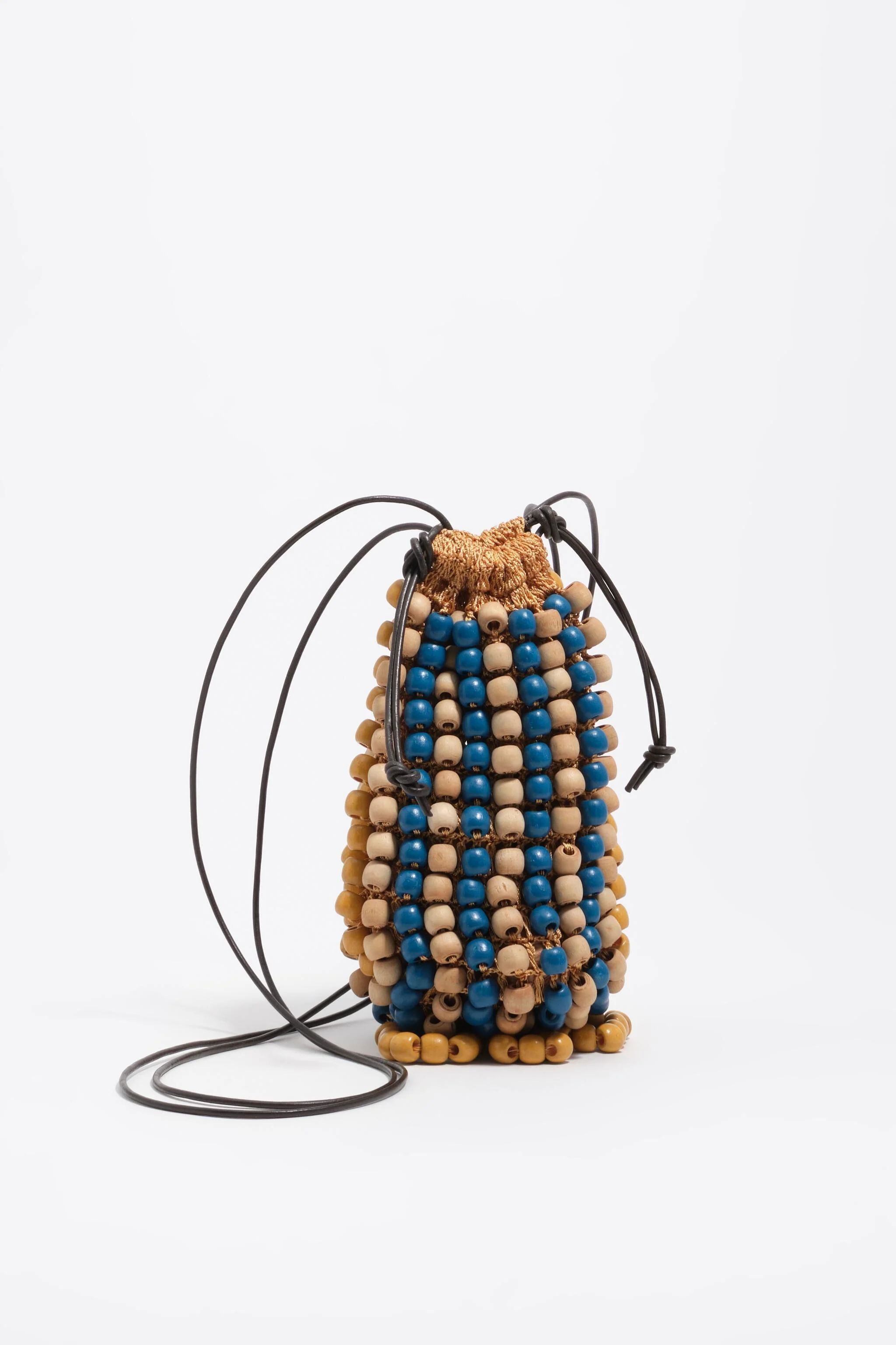 Bolsa mini azul de crochê