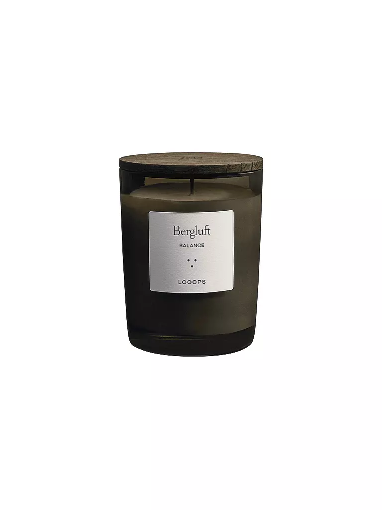 LOOOPS Duftkerze 250g BERGLUFT dunkelgrün