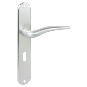 Gamma deurkruk set Palermo ovaal schild sleutelgat 56 mm aluminium