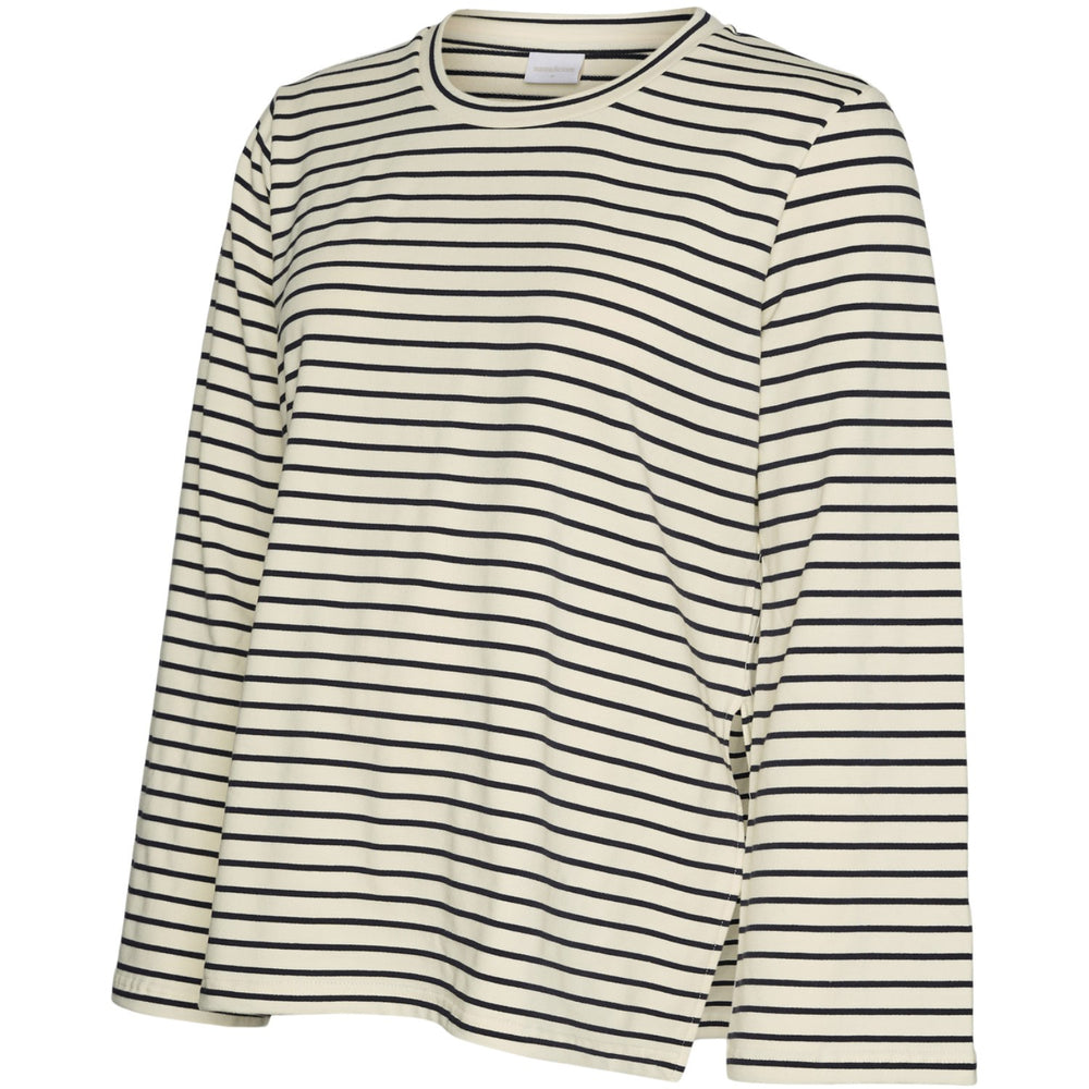 Køb Mama;licious Birch Navy Blazer Mlamila Vita Ls Jrs Wide Sleeve Top 2F