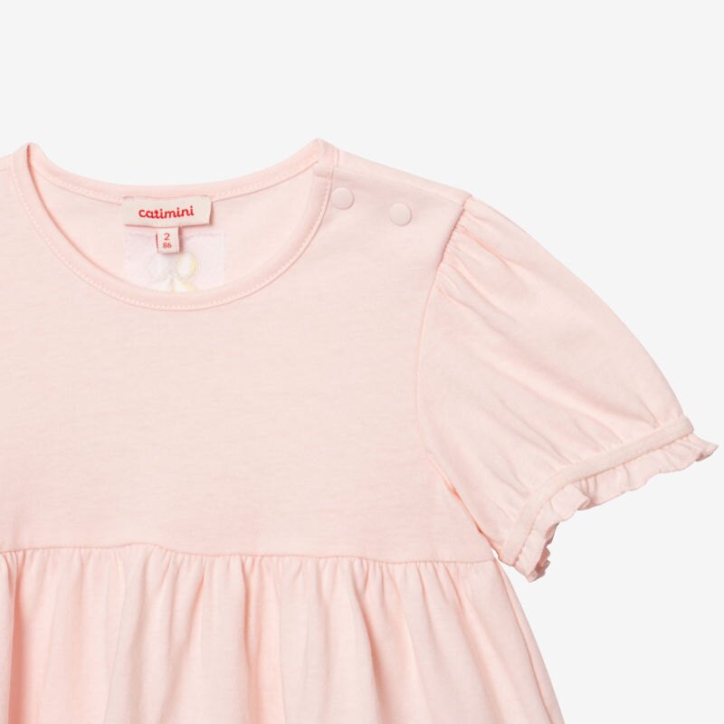 T-shirt bébé fille manches ballon rose Catimini Rose
