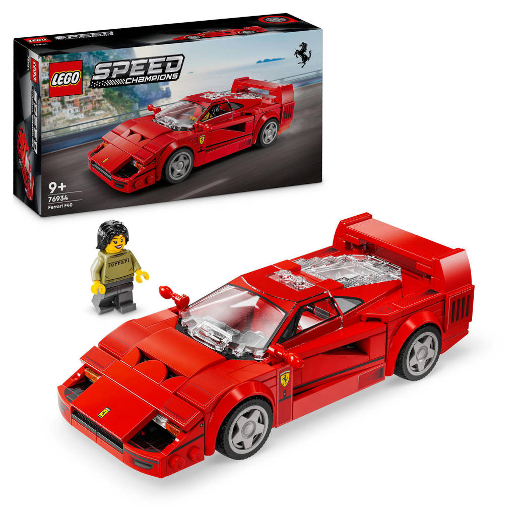LeukFerrari F40 supercar, Decoratie en Auto Speelgoed voor Kinderen 76934 Speed Champions