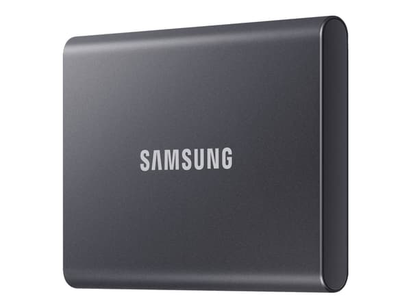Samsung T7 MU-PC1T0T - SSD - kryptert - 1 TB - ekstern (bærbar) - USB 3.2 Gen 2 (USB-C kontakt) - 256-bit AES - titangrå