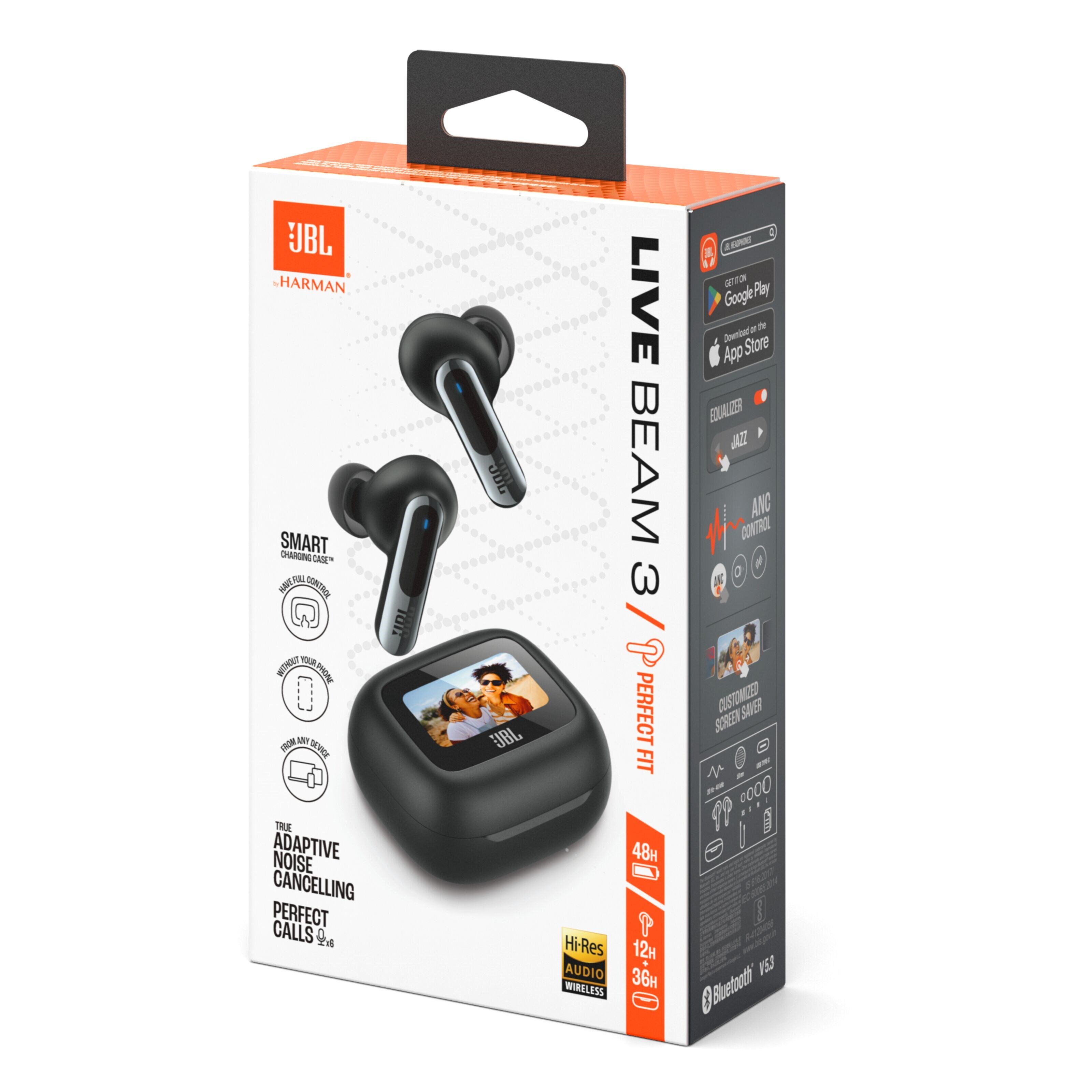JBL Live Beam 3 Trådløse hodetelefoner Svart