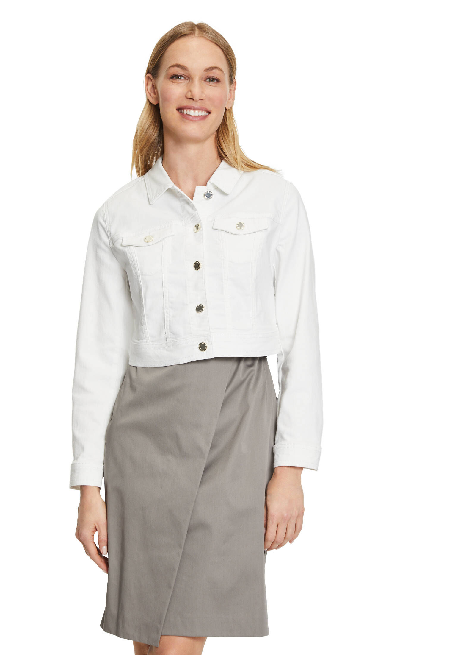 Vera Mont| Damen Jeansjacke mit Patches